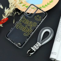 قاب طرحدار Keep Going محافظ لنزدار + بند آویز لنیارد Samsung Galaxy A32 4G
