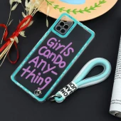 قاب طرحدار Girls Can Do محافظ لنزدار + بند آویز لنیارد Samsung Galaxy A71