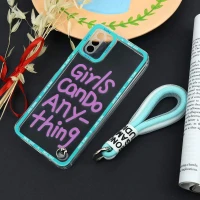 قاب طرحدار Girls Can Do محافظ لنزدار + بند آویز لنیارد Xiaomi Poco M3