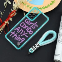 قاب طرحدار Girls Can Do محافظ لنزدار + بند آویز لنیارد Xiaomi Poco M4 Pro