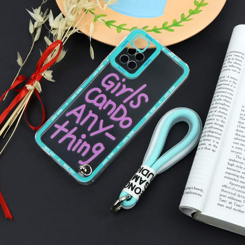 قاب طرحدار Girls Can Do محافظ لنزدار + بند آویز لنیارد Xiaomi Redmi 10
