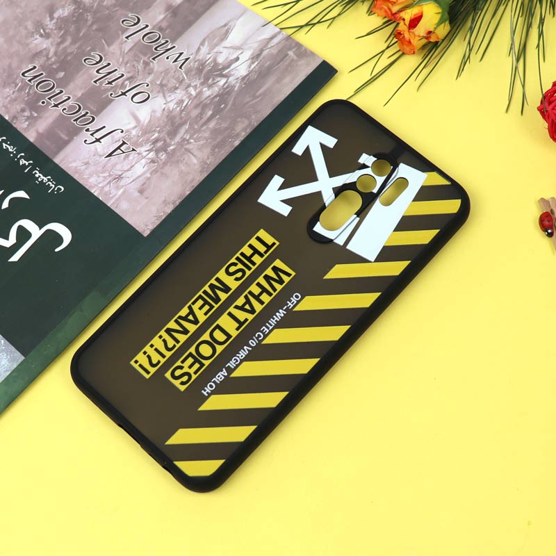 قاب PC مات محافظ لنزدار طرحدار Off White شیائومی Redmi 9