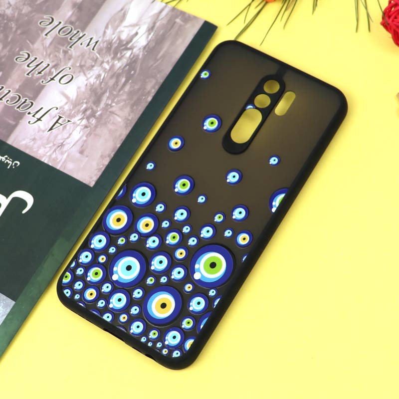 قاب PC مات محافظ لنزدار طرحدار چشم و نظر شیائومی Redmi 9
