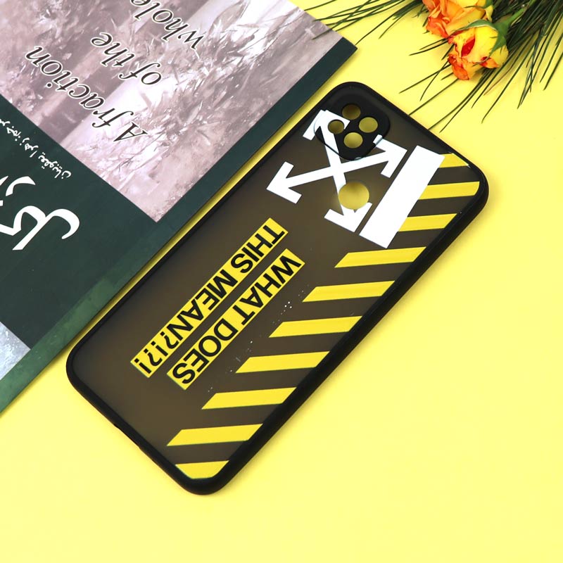 قاب PC مات محافظ لنزدار طرحدار Off White شیائومی Redmi 9C