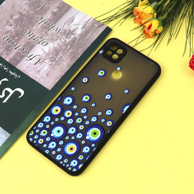قاب PC مات محافظ لنزدار طرحدار چشم و نظر شیائومی Redmi 9C