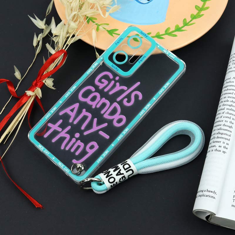 قاب طرحدار Girls Can Do محافظ لنزدار + بند آویز لنیارد Xiaomi Redmi Note 10 Pro
