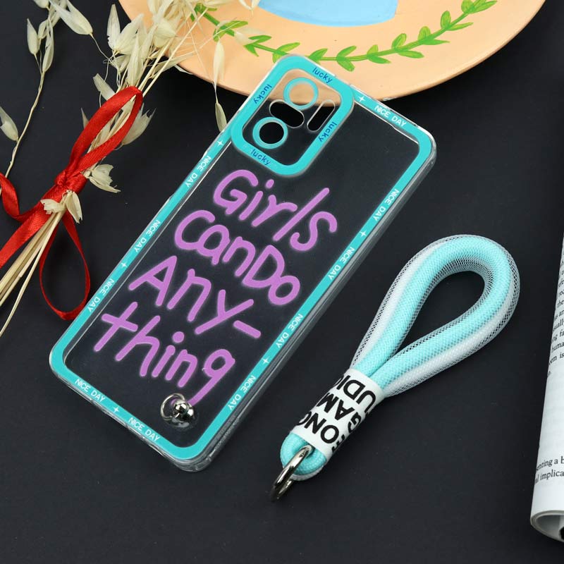 قاب طرحدار Girls Can Do محافظ لنزدار + بند آویز لنیارد Xiaomi Redmi Note 10