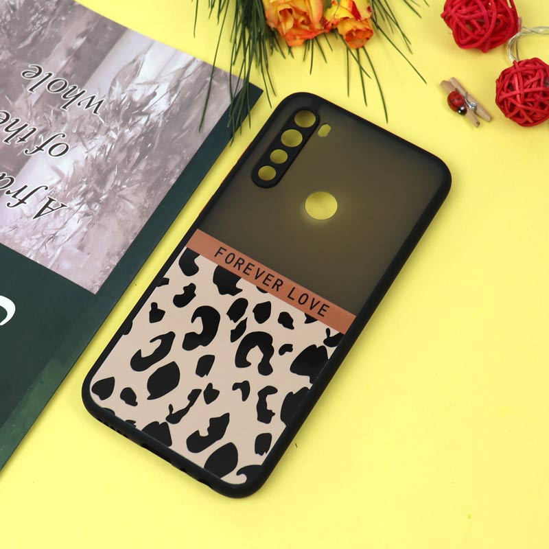 قاب PC مات محافظ لنزدار طرحدار پلنگی شیائومی Redmi Note 8