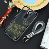 قاب طرحدار Keep Going محافظ لنزدار + بند آویز لنیارد Xiaomi Redmi Note 8 Pro
