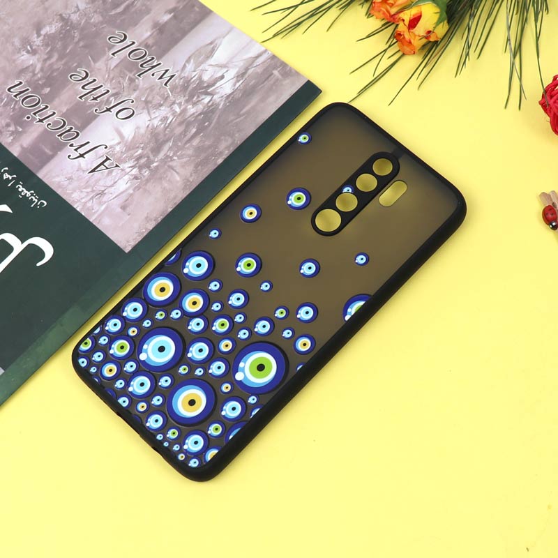 قاب PC مات محافظ لنزدار طرحدار چشم و نظر شیائومی Redmi Note 8 Pro