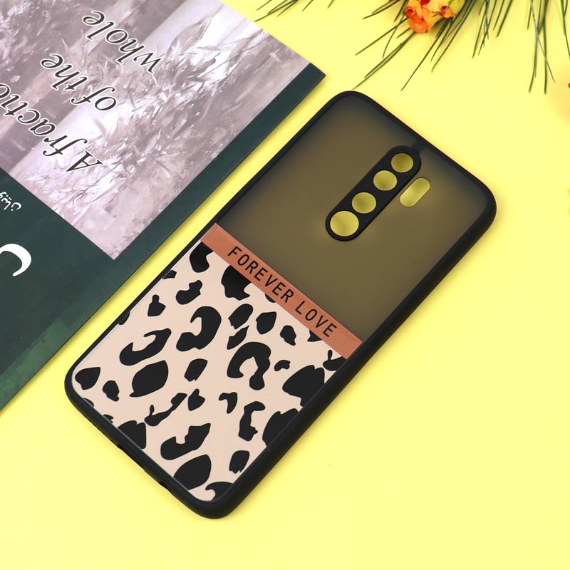 قاب PC مات محافظ لنزدار طرحدار پلنگی شیائومی Redmi Note 8 Pro