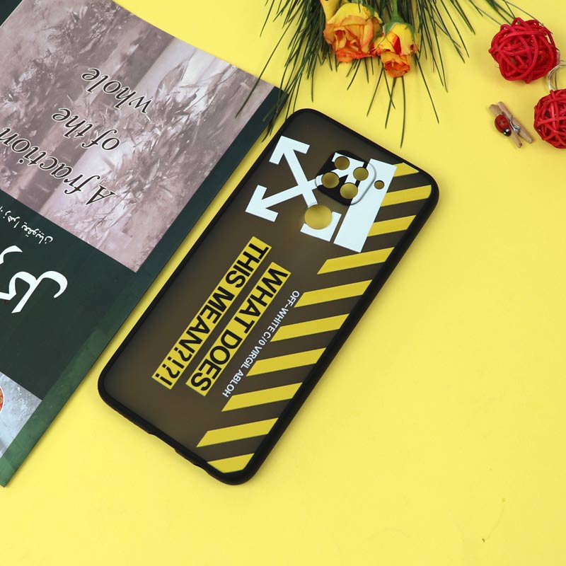 قاب PC مات محافظ لنزدار طرحدار Off White شیائومی Redmi Note 9