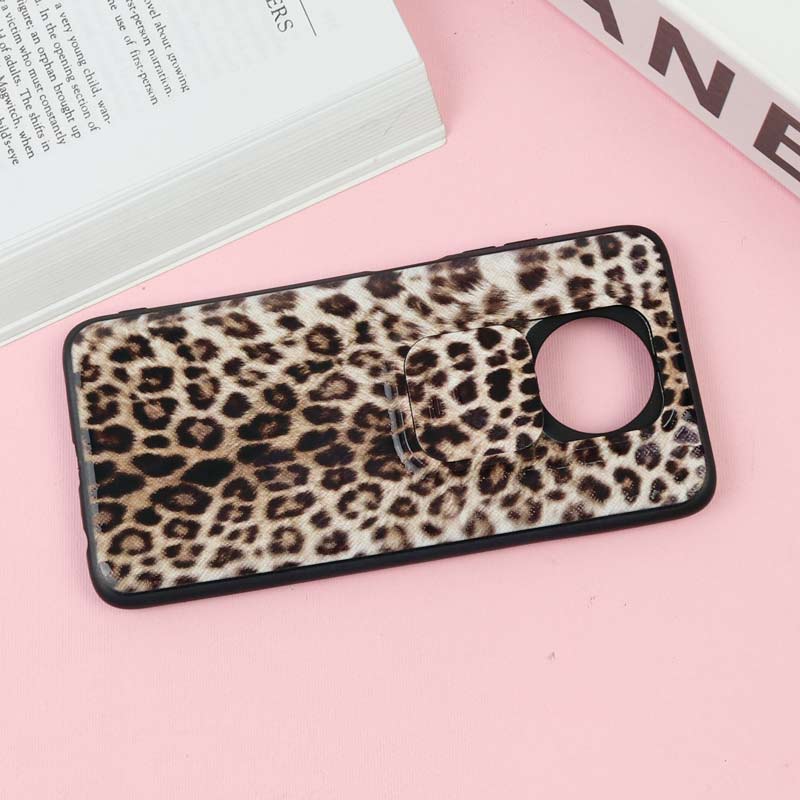 قاب طرحدار محافظ لنز دار کشویی پلنگی شیائومی Redmi Note 9T