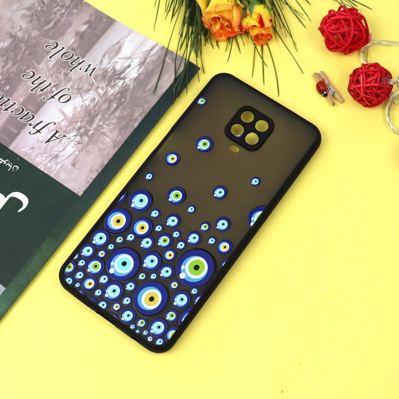 قاب PC مات محافظ لنزدار طرحدار چشم و نظر شیائومی Redmi Note 9s / Note 9 Pro