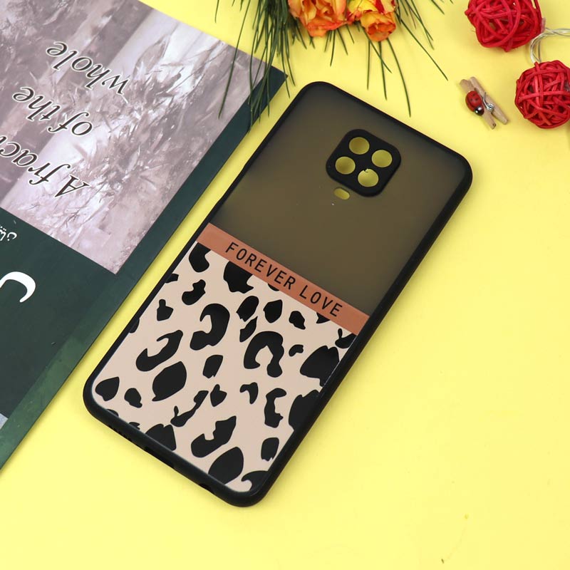 قاب PC مات محافظ لنزدار طرحدار پلنگی شیائومی Redmi Note 9s / Note 9 Pro