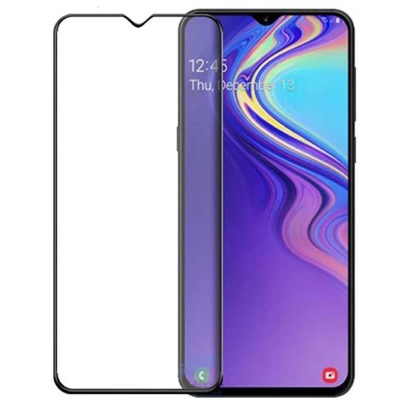گلس تمام چسب Samsung A20 مشکی