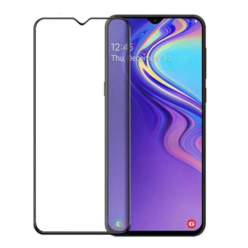 گلس تمام چسب Samsung A20s مشکی