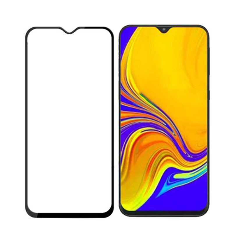 گلس تمام چسب Samsung A30s مشکی