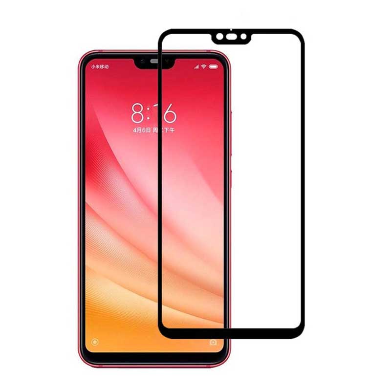گلس تمام چسب Xiaomi Mi 8 Lite مشکی