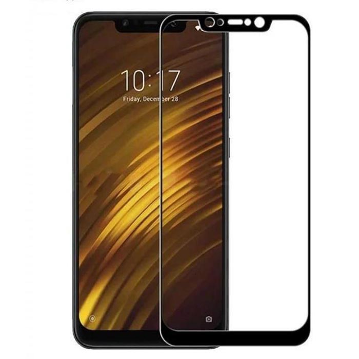 گلس تمام چسب Xiaomi Pocophone F1 مشکی