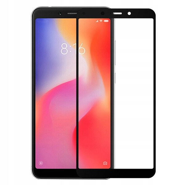 گلس تمام چسب Xiaomi Redmi 6A مشکی