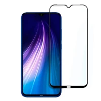 گلس تمام چسب Xiaomi Redmi Note 8 مشکی