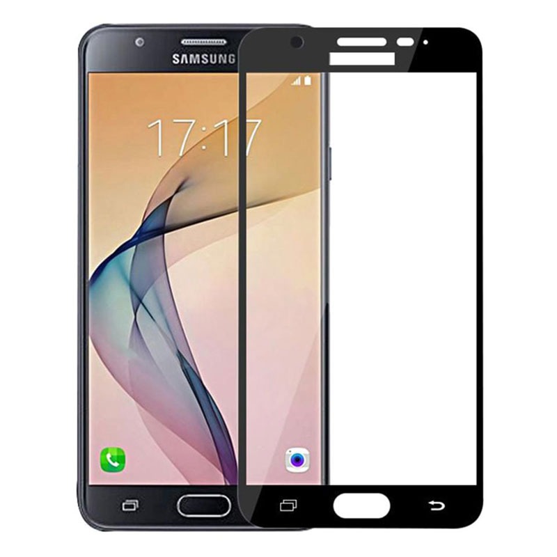 گلس تمام چسب Samsung J7 مشکی