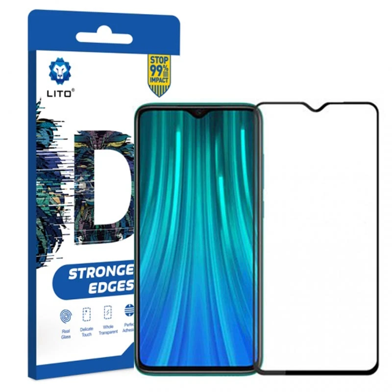 گلس +D لیتو Xiaomi Redmi Note 8 Pro مشکی
