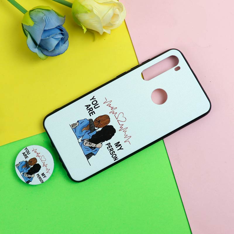 قاب فانتزی برجسته + پاپ سوکت طرح Friends شیائومی Redmi Note 8 سری D