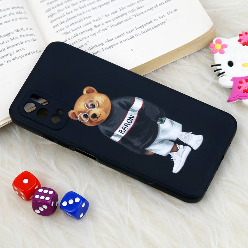 قاب سیلیکونی عروسکی محافظ لنزدار طرح خرس Xiaomi Poco M3 Pro