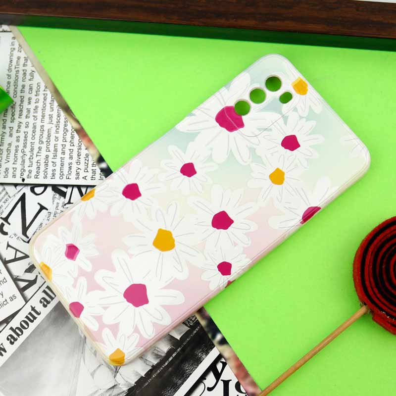 قاب سیلیکونی محافظ لنزدار طرح گل Xiaomi Poco M3