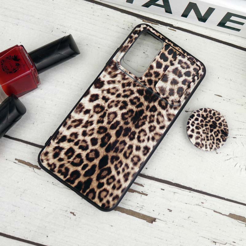 قاب طرحدار محافظ لنزدار کشویی + پاپ سوکت طرح چشم و نظر شیائومی Poco M3 سری B