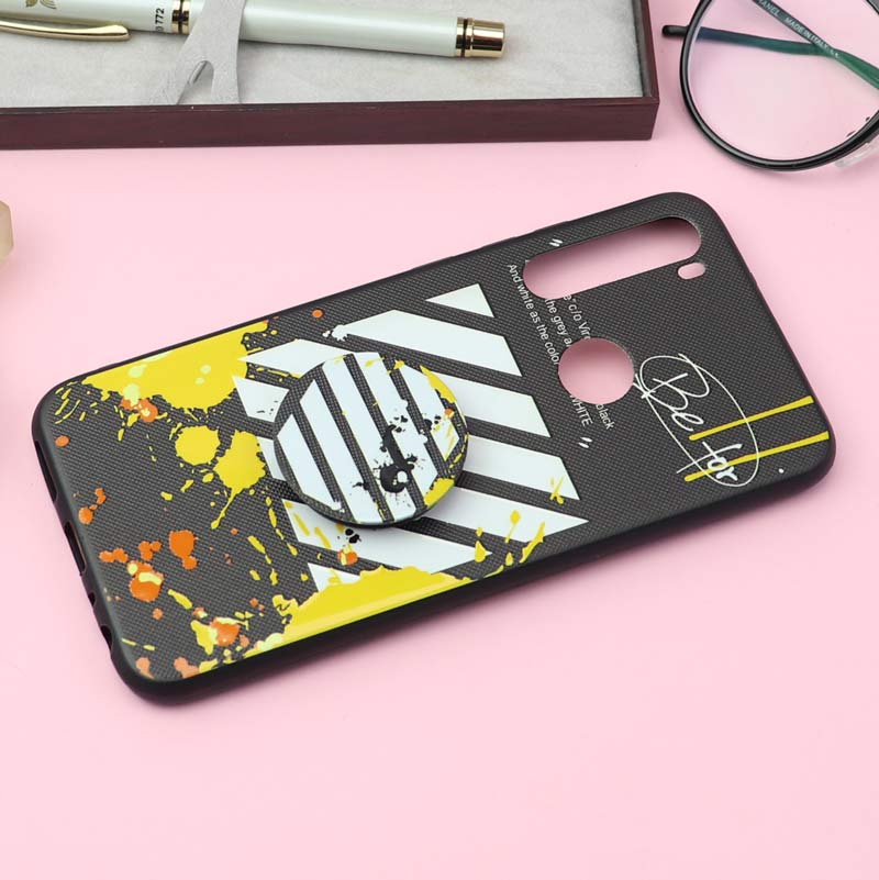 قاب فانتزی برجسته + پاپ سوکت کد۱۸ شیائومی Redmi Note 8