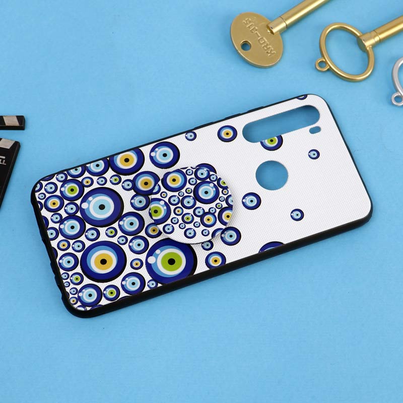 قاب فانتزی برجسته + پاپ سوکت طرح چشم و نظر شیائومی Redmi Note 8 سری D