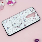 قاب فانتزی برجسته + پاپ سوکت طرح گل شیائومی Redmi Note 8 Pro سری D