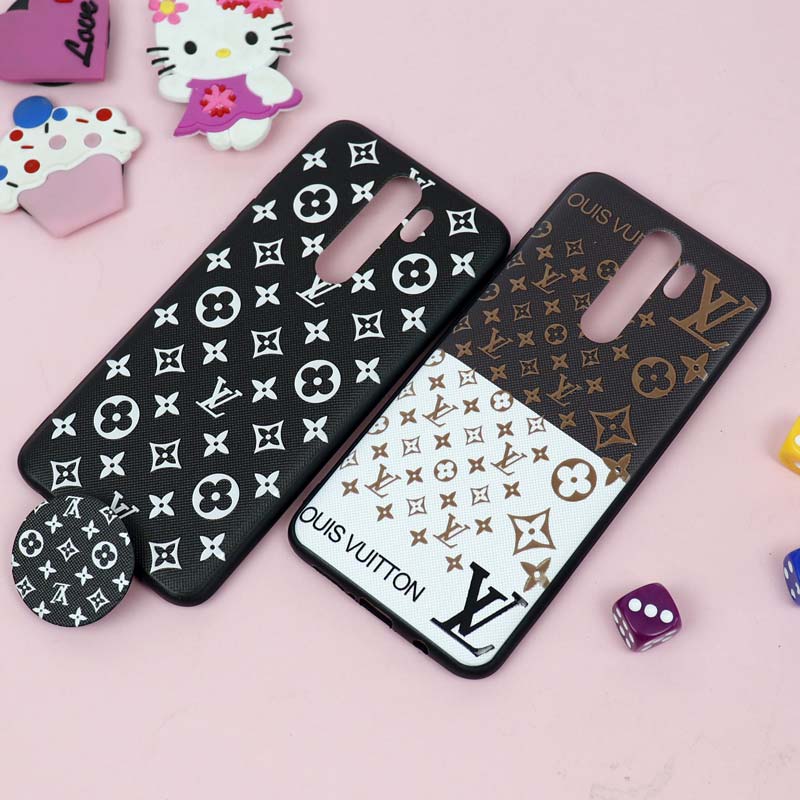 قاب فانتزی برجسته + پاپ سوکت طرح LV شیائومی Redmi Note 8 Pro سری D