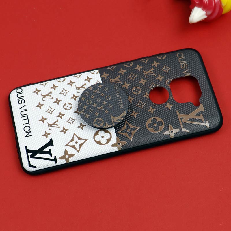 قاب فانتزی برجسته + پاپ سوکت طرح LV آیفون شیائومی Redmi Note 9 سری D