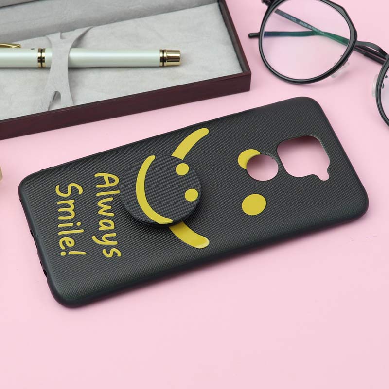 قاب فانتزی برجسته + پاپ سوکت کد۱۴ شیائومی Redmi Note 9