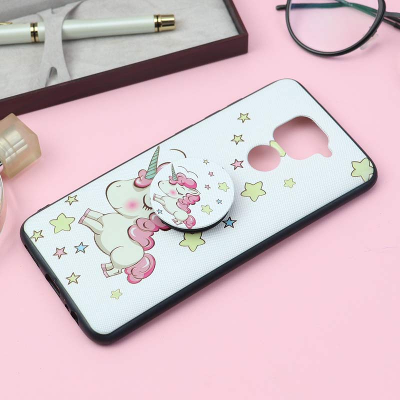 قاب فانتزی برجسته + پاپ سوکت کد۷ شیائومی Redmi Note 9
