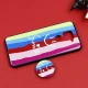 قاب فانتزی برجسته + پاپ سوکت طرح رنگین کمان شیائومی Redmi Note 9 سری D