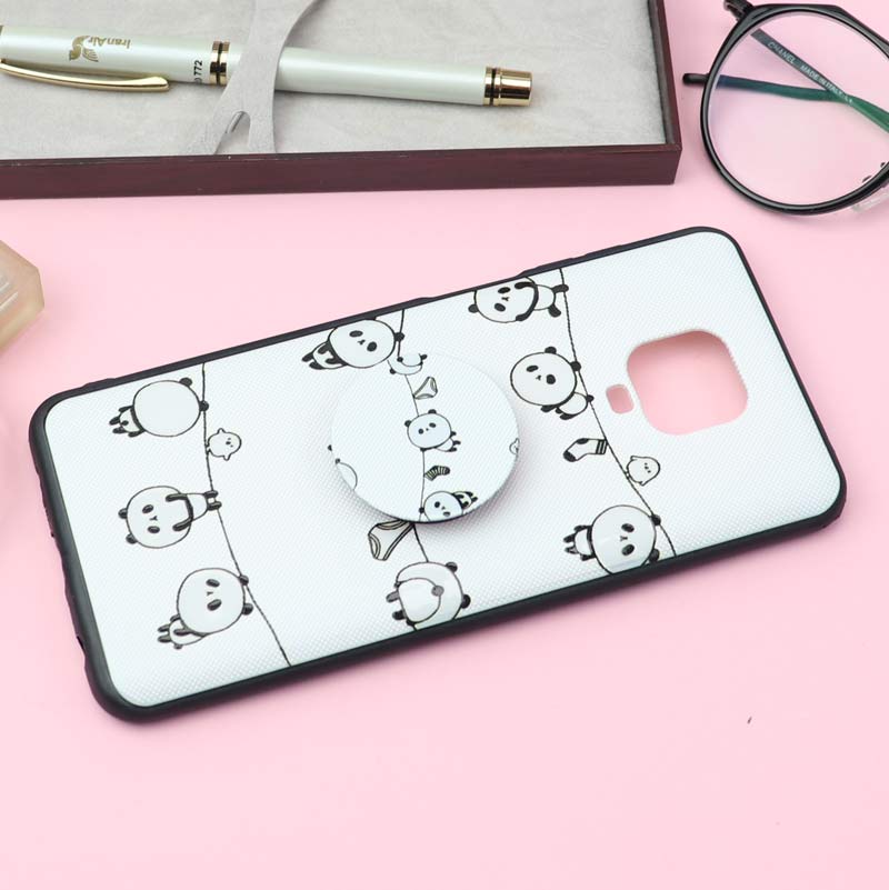 قاب فانتزی برجسته + پاپ سوکت کد۱۲ شیائومی Redmi Note 9s / Note 9 pro