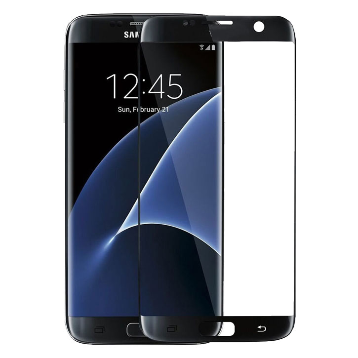 گلس تمام چسب Samsung S7 مشکی