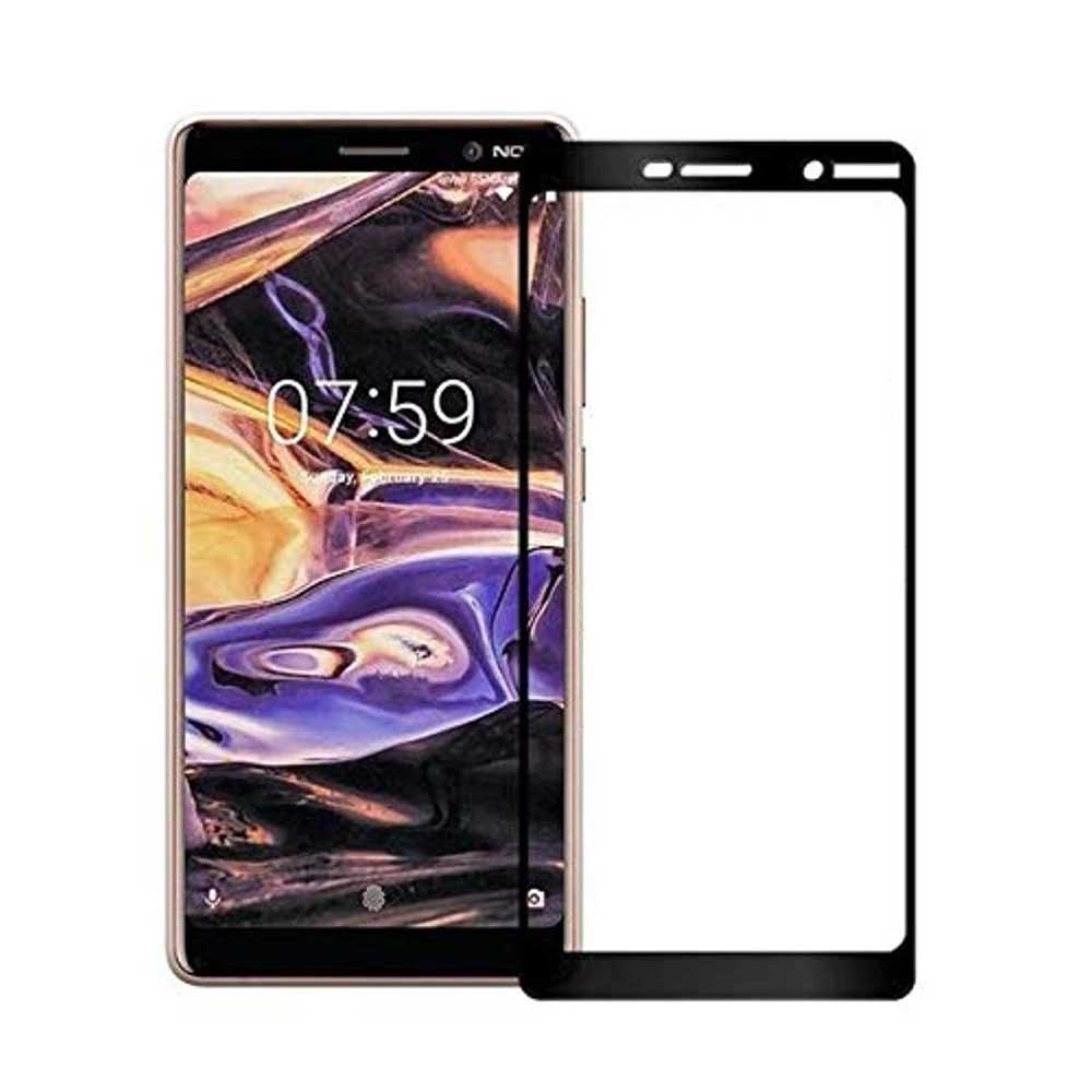 گلس تمام چسب Nokia 3.1 Plus مشکی