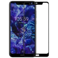 گلس تمام چسب Nokia 5.1 Plus مشکی