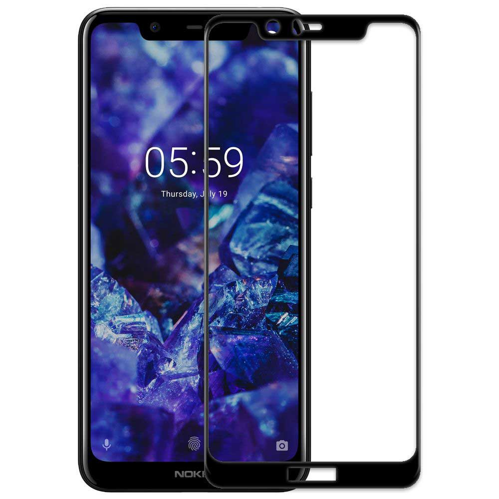 گلس تمام چسب Nokia 5.1 Plus مشکی