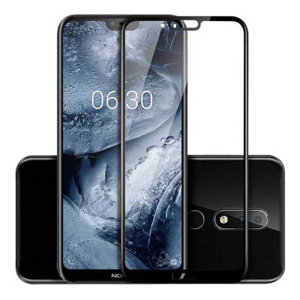 گلس تمام چسب Nokia 6.1 Plus مشکی
