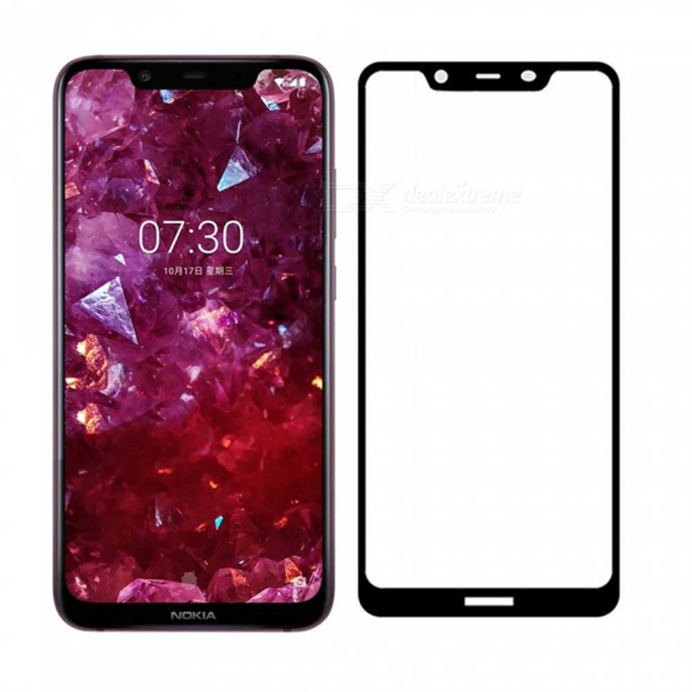 گلس تمام چسب Nokia 8.1 مشکی