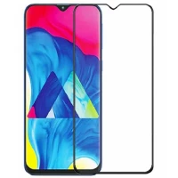 گلس تمام چسب Samsung A40 مشکی