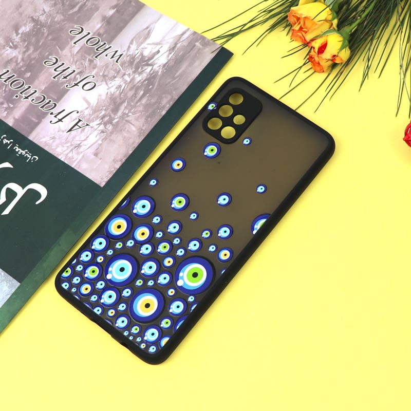 قاب PC مات محافظ لنزدار طرحدار چشم و نظر Samsung A51