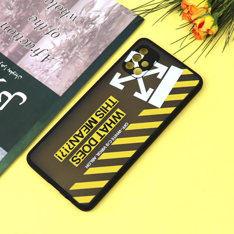 قاب PC مات محافظ لنزدار طرحدار Off White سامسونگ A51